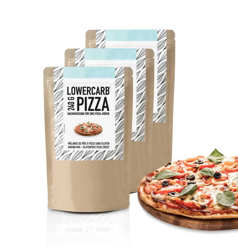 Lower-Carb Pizza Baking Mix for two gluten-free, vegan pizza crusts